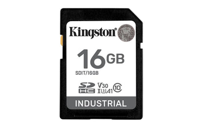 Kingston Industrial SD Card, Up to 100MB/s, High Endurance, UHS-I U3 V30 A1, (SDIT/16GB