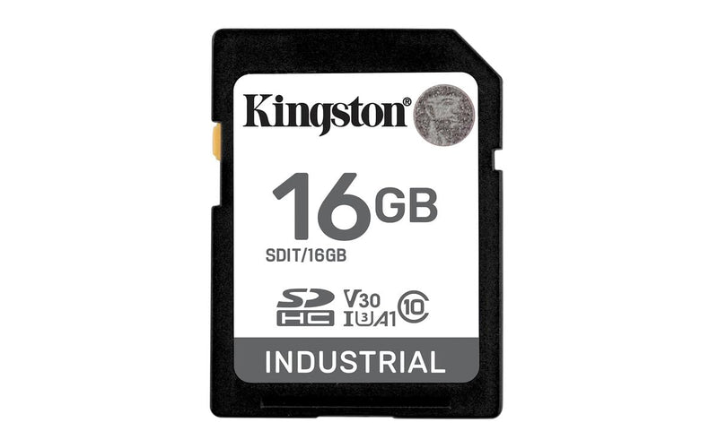 Kingston Industrial SD Card, Up to 100MB/s, High Endurance, UHS-I U3 V30 A1, (SDIT/16GB