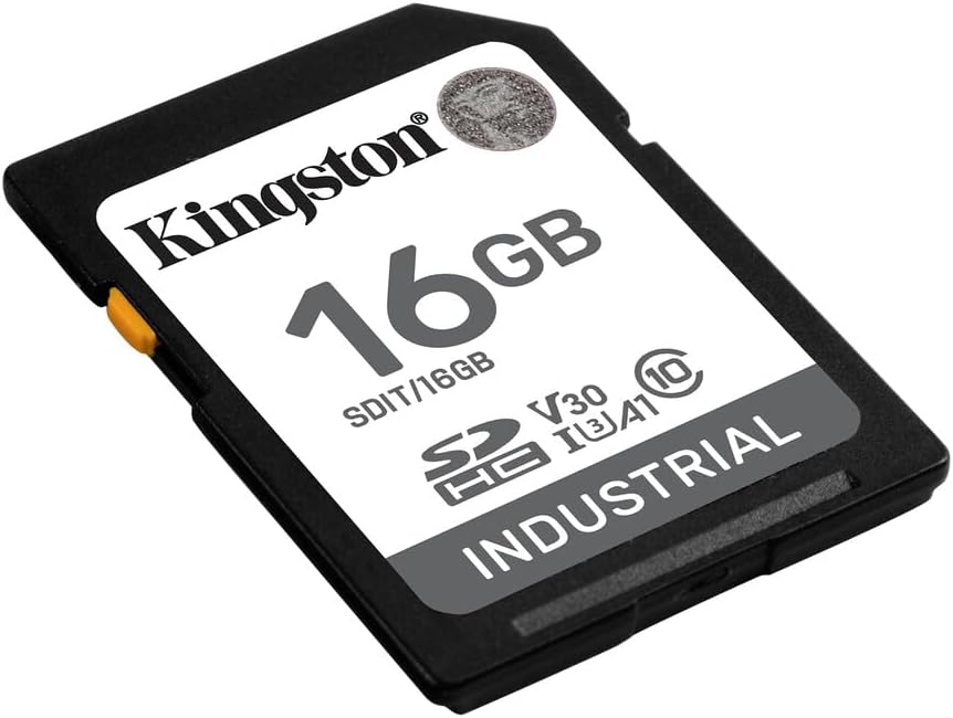 Kingston Industrial SD Card, Up to 100MB/s, High Endurance, UHS-I U3 V30 A1, (SDIT/16GB