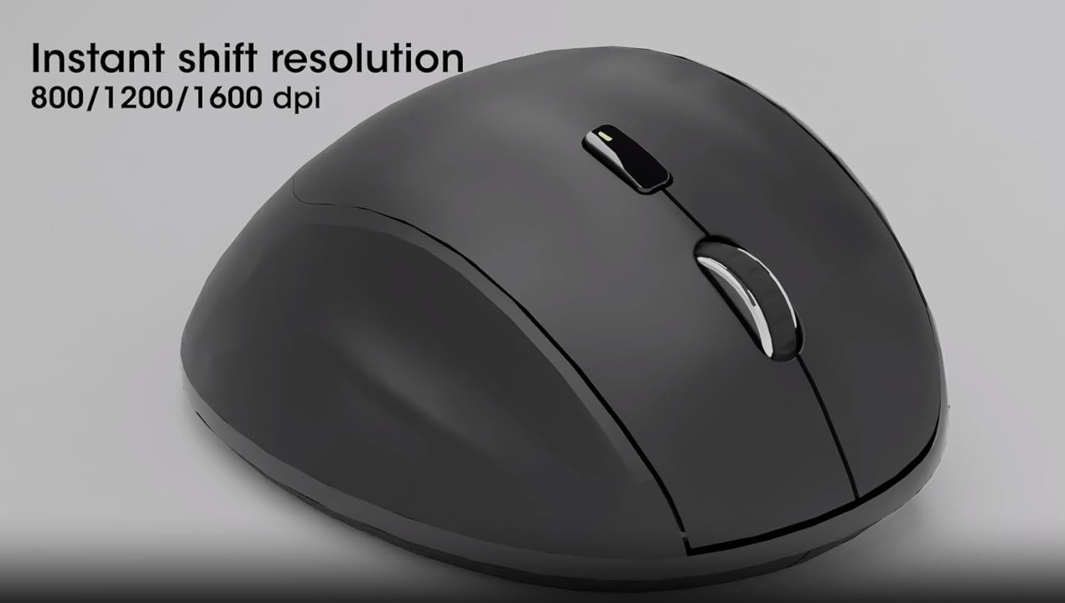 Manhattan 190237 Ergonomische Wireless Maus mit USB-A und USB-C™ 2-in-1 Receiver schwarz