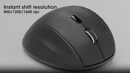 Manhattan 190237 Ergonomische Wireless Maus mit USB-A und USB-C™ 2-in-1 Receiver schwarz