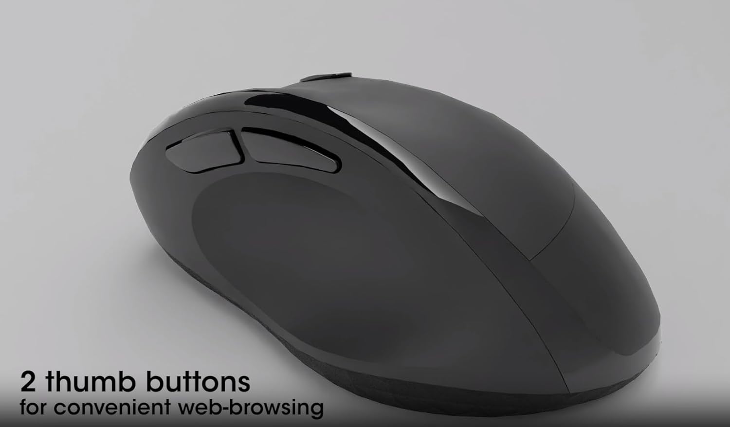 Manhattan 190237 Ergonomische Wireless Maus mit USB-A und USB-C™ 2-in-1 Receiver schwarz
