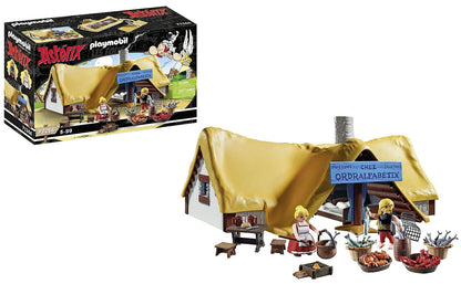 Playmobil 71266 Asterix: Hut of Unhygienix, Unhygienix and his wife Bacteria, collection play figures, asterix collectors and fans, fun imaginative role play, playsets suitable for children ages 5+