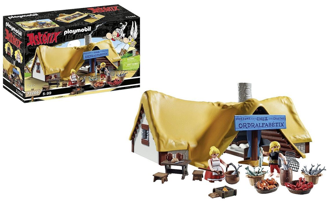 Playmobil 71266 Asterix: Hut of Unhygienix, Unhygienix and his wife Bacteria, collection play figures, asterix collectors and fans, fun imaginative role play, playsets suitable for children ages 5+