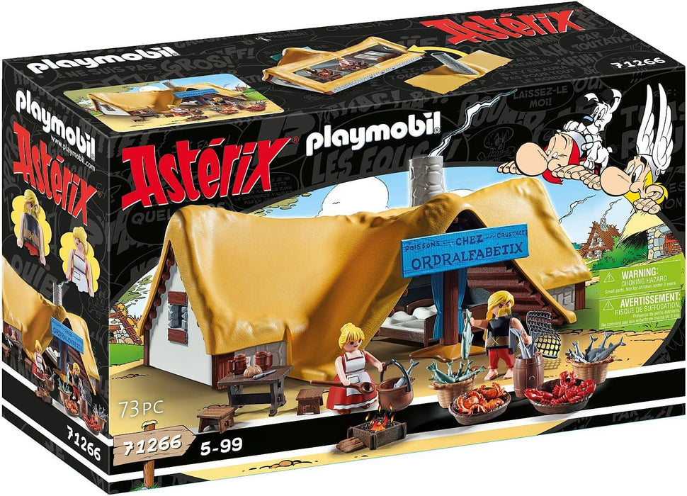 Playmobil 71266 Asterix: Hut of Unhygienix, Unhygienix and his wife Bacteria, collection play figures, asterix collectors and fans, fun imaginative role play, playsets suitable for children ages 5+