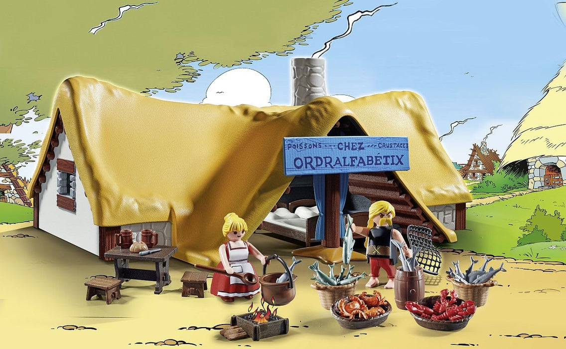 Playmobil 71266 Asterix: Hut of Unhygienix, Unhygienix and his wife Bacteria, collection play figures, asterix collectors and fans, fun imaginative role play, playsets suitable for children ages 5+