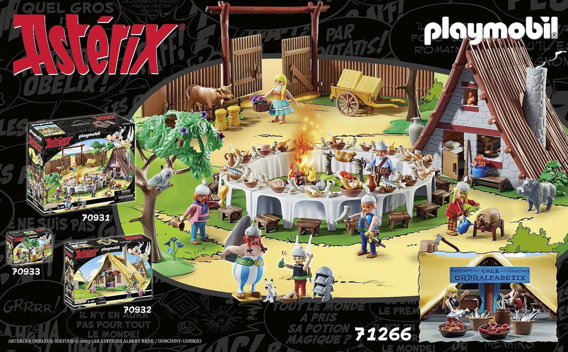 Playmobil 71266 Asterix: Hut of Unhygienix, Unhygienix and his wife Bacteria, collection play figures, asterix collectors and fans, fun imaginative role play, playsets suitable for children ages 5+