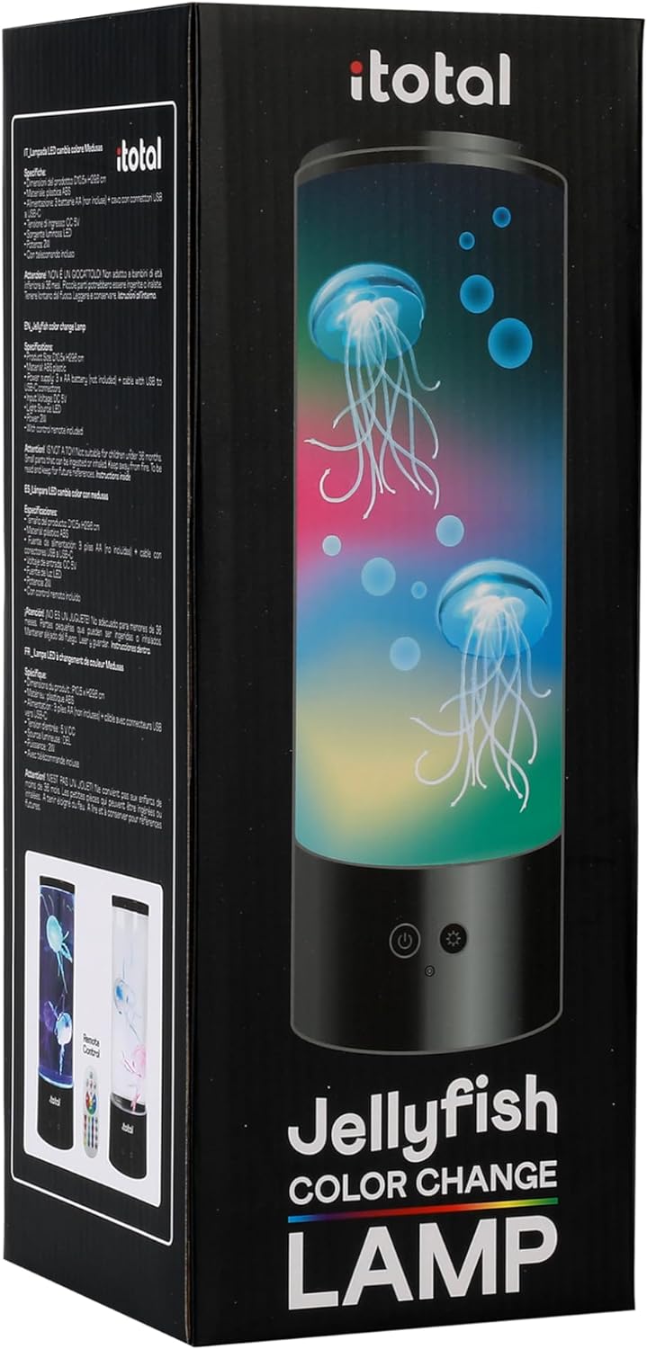 I-TOTAL® - Elegant LED Medusa Lamp with Colour Changing Remote Control for Creating Unique Atmospheres - 16 Colours