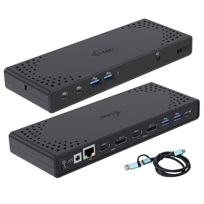 i-tec USB-A/-C TB Dual Dock Dual Display Dock PD 100W