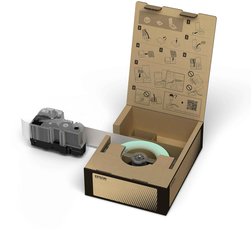 BR-VN50WB-E CONSUMABLES: TAPES VINYL LABELTAPE WHT/BLK 50MM 45M