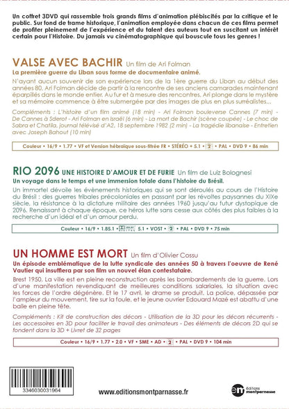 Valse avec Bachir - Rio 2096 - Un homme est mort - 3 DVD