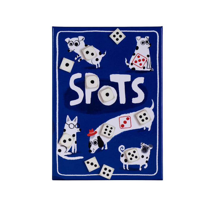 Spots - A game about rolling dice, pushing your luck and dogs - For ages 10+. 1-4 Players, 20-30 minutes play time