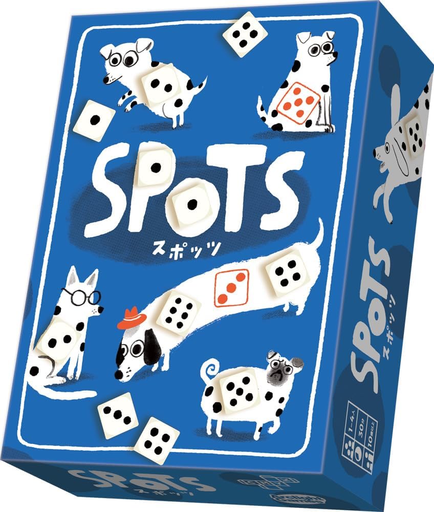 CMYK Spots - A game about rolling dice, pushing your luck and dogs - For ages 10+. 1-4 Players, 20-30 minutes play time, Board Game, Ideal for Travel and Holidays