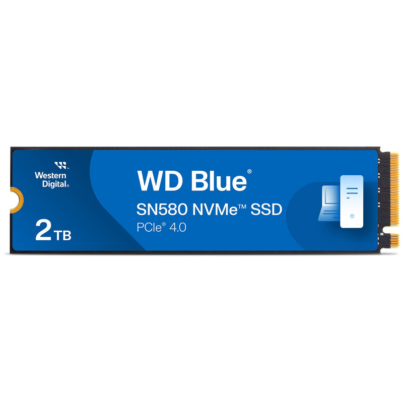 WD Blue SN580 2TB SSD, NVMe SSD, M.2 2280, PCIe Gen3, up to 4150 MB/s read speeds, nCache 4.0 Technology Includes Acronis True Image for Western Digital