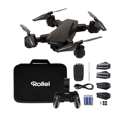 Rollei Fly 80 Combo Drone, WiFi Live Image Transmission, 6-Axis Gyroscope, Long Flight Time, App Control and Includes Remote Control