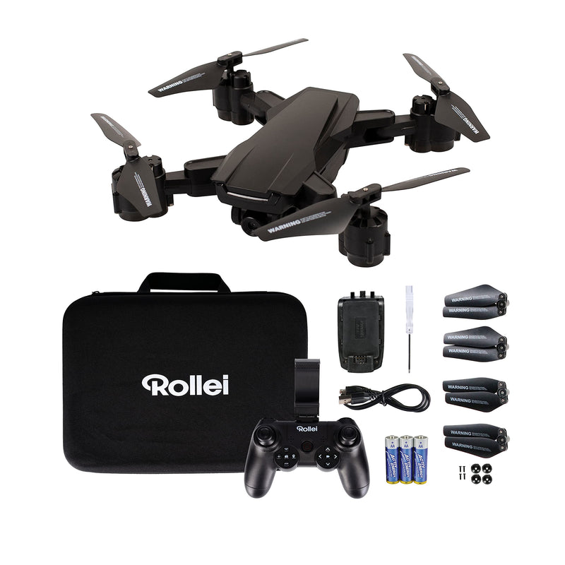 Rollei Fly 80 Combo Drone, WiFi Live Image Transmission, 6-Axis Gyroscope, Long Flight Time, App Control and Includes Remote Control