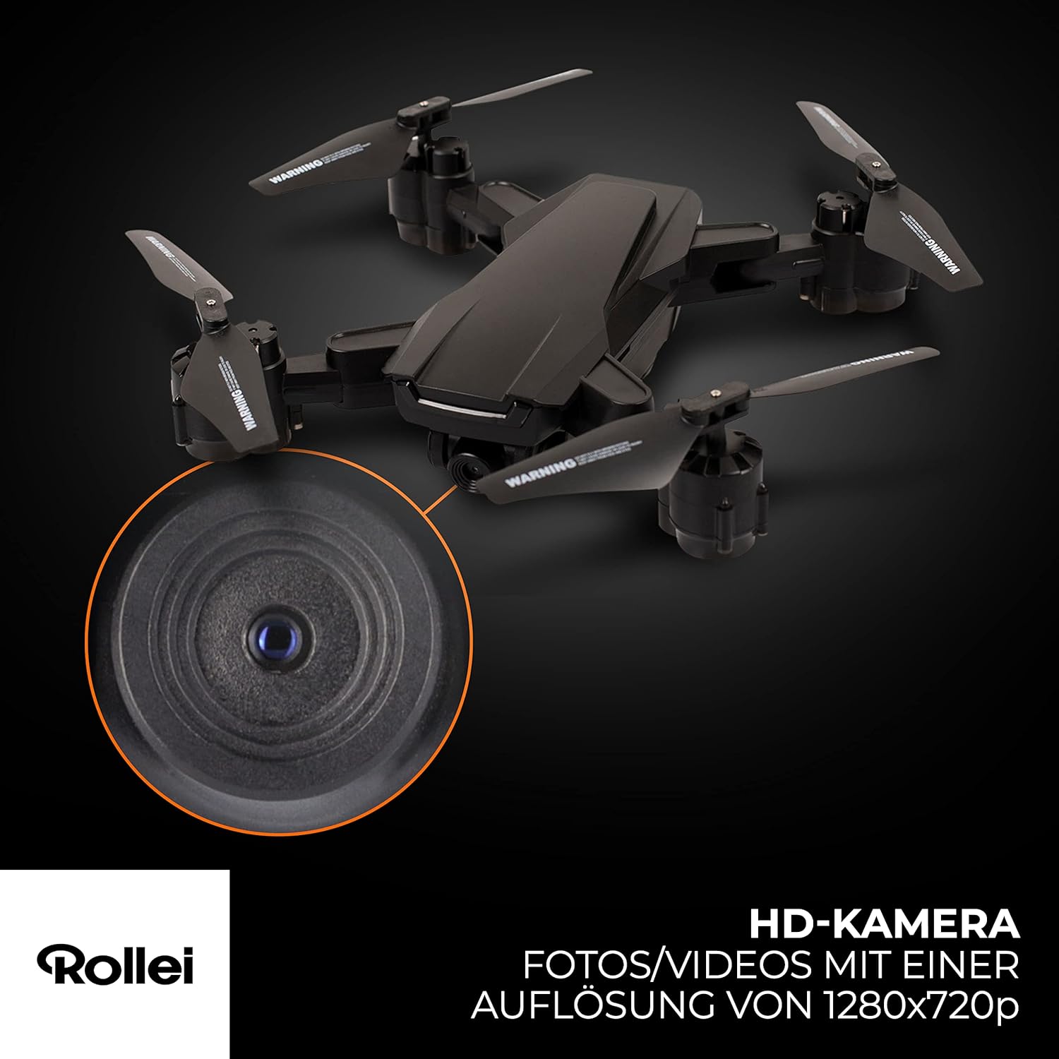 Rollei Fly 80 Combo Drone, WiFi Live Image Transmission, 6-Axis Gyroscope, Long Flight Time, App Control and Includes Remote Control
