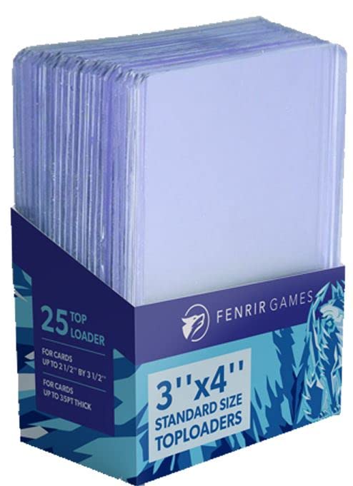 Fenrir Games Standard Size (3'' by 4'') Toploaders (25 Count)
