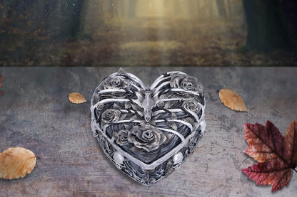 Nemesis Now Caged Heart Box, Silver, 10.5cm