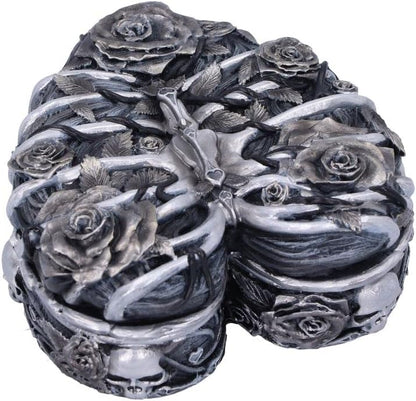 Nemesis Now Caged Heart Box, Silver, 10.5cm