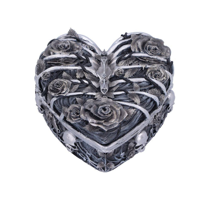 Nemesis Now Caged Heart Box, Silver, 10.5cm