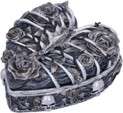 Nemesis Now Caged Heart Box, Silver, 10.5cm