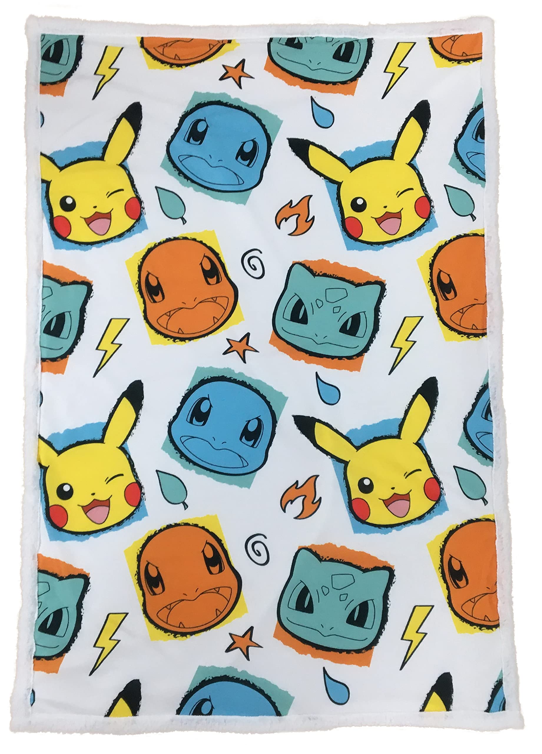 Nemesis Now Pokémon Starter Throw 100 * 150cm, Pokémon Blanket, Starter Throw, Luxuriously Soft, Official Pokémon Merchandise