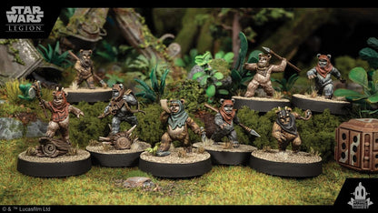 Atomic Mass Games | Star Wars Legion: Ewok Warriors Unit Expansion | Miniatures Game | Ages 14+ | 2 Players | 90 Minutes Playing Time