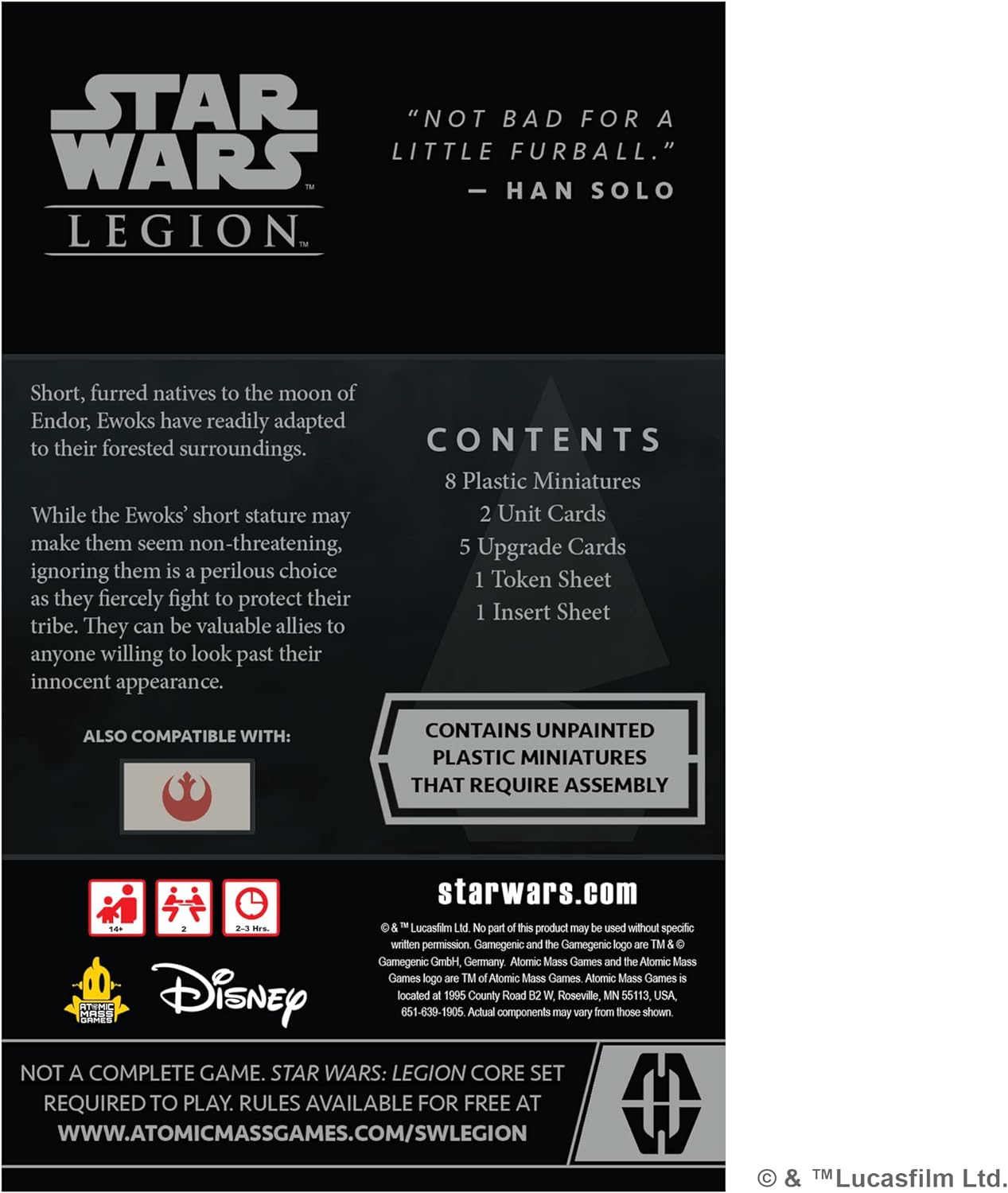 Atomic Mass Games | Star Wars Legion: Ewok Warriors Unit Expansion | Miniatures Game | Ages 14+ | 2 Players | 90 Minutes Playing Time