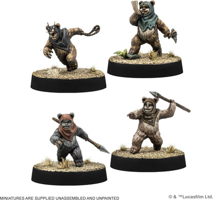 Atomic Mass Games | Star Wars Legion: Ewok Warriors Unit Expansion | Miniatures Game | Ages 14+ | 2 Players | 90 Minutes Playing Time