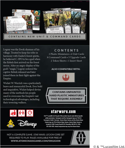 Atomic Mass Games | Star Wars Legion: Logray & Wicket Commander Expansion | Miniatures Game | Ages 14+ | 2 Players | 90 Minutes Playing Time