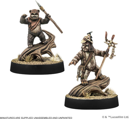 Atomic Mass Games | Star Wars Legion: Logray & Wicket Commander Expansion | Miniatures Game | Ages 14+ | 2 Players | 90 Minutes Playing Time