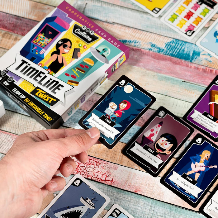Zygomatic | Timeline Twist: Pop Culture | Card Game | Ages 8+ | 2-6 Players | 20 Minutes Playing Time