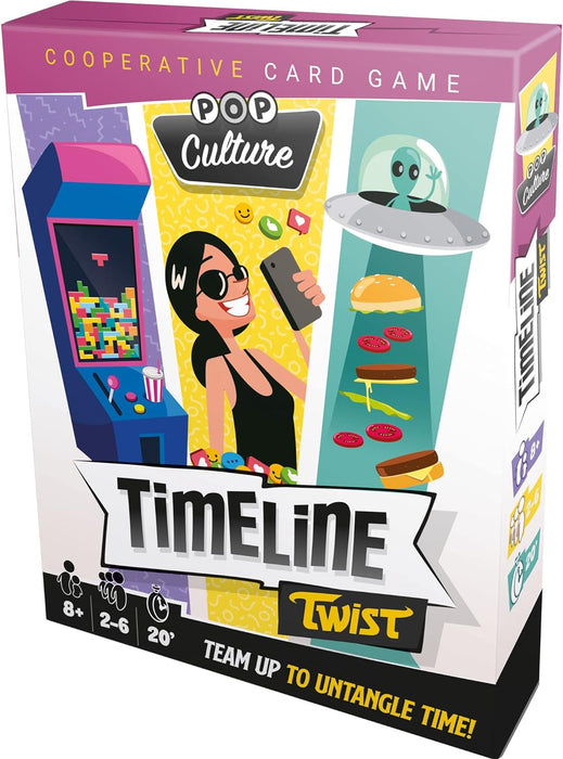 Zygomatic | Timeline Twist: Pop Culture | Card Game | Ages 8+ | 2-6 Players | 20 Minutes Playing Time