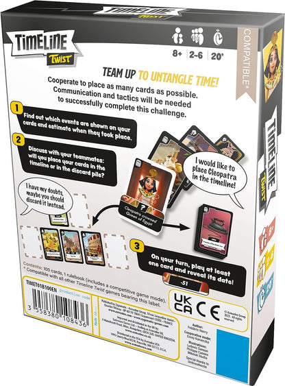 Zygomatic | Timeline Twist | Card Game | Ages 8+ | 2-6 Players | 20 Minutes Playing Time