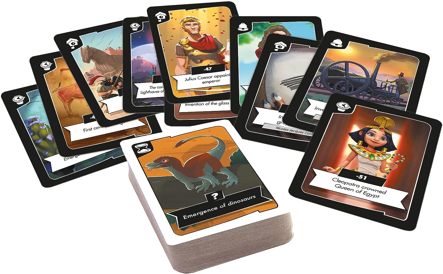 Zygomatic | Timeline Twist | Card Game | Ages 8+ | 2-6 Players | 20 Minutes Playing Time