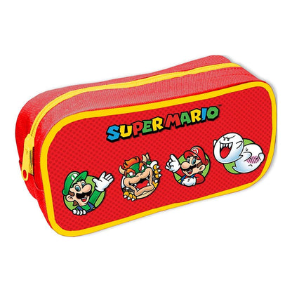 Nintendo: Super Mario Character Circles Rectangle Pencil Case (Portapenne