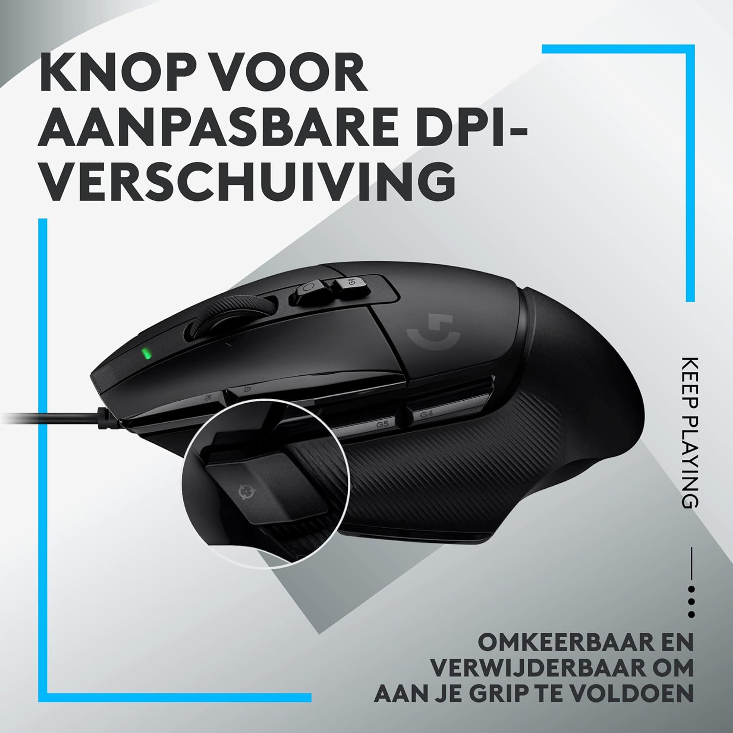 Logitech G G502 X Wired Gaming Mouse - LIGHTFORCE hybrid optical-mechanical primary switches, HERO 25K gaming sensor, compatible with PC - macOS/Windows