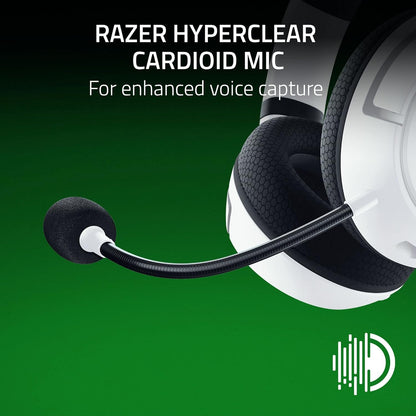 Razer Kaira HyperSpeed - Wireless Multi-Platform Gaming Headset for Xbox (HyperSpeed Wireless, TriForce 50mm Drivers, HyperClear Cardioid Mic, FlowKnit Memory Foam Cushions) White