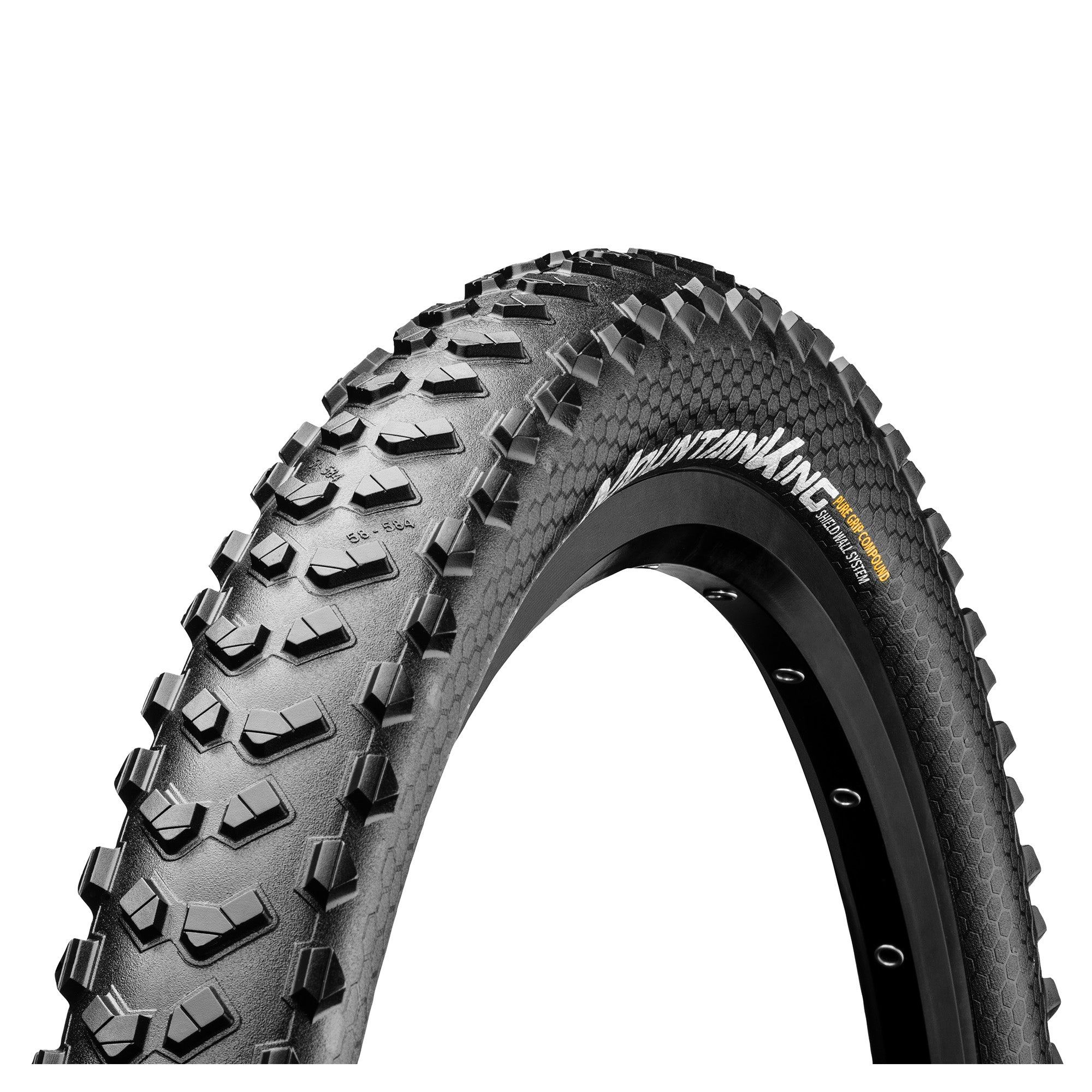 Continental Mountain King Shieldwall Tyre Foldable Puregrip Compound Black/Black 27.5X2.80"
