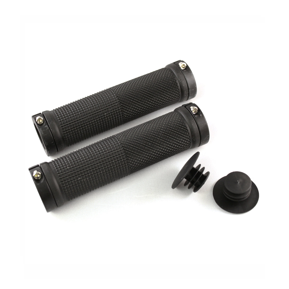 Clarks Vice Lock-On Handlebar Grip Black With Black Anodised End