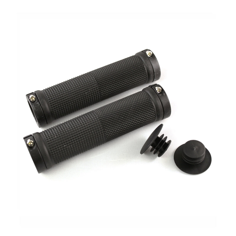 Clarks Vice Lock-On Handlebar Grip Black With Black Anodised End