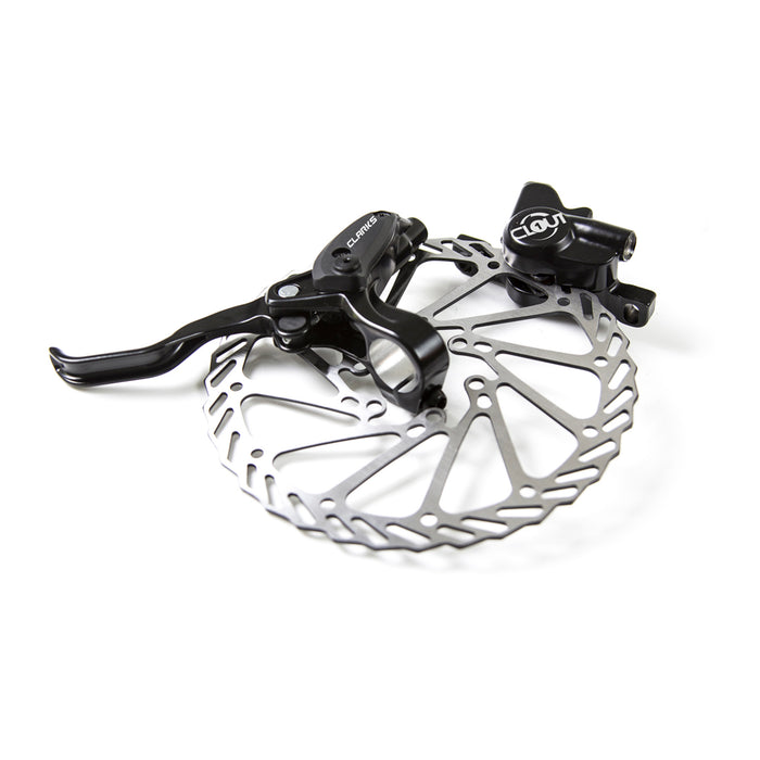 Clarks Cycle Systems Clout-1 Front & Rear Hydraulic Disc Brake Set, Including Rotors, Olives, is Mounts
