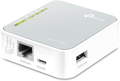 TP-Link 150 Mbps Portable 3G/4G Wi-Fi Travel Router (Support 3G/4G Router Mode/Access Point Mode/Client Mode, No Configuration Required, UK Plug (Archer MR3020