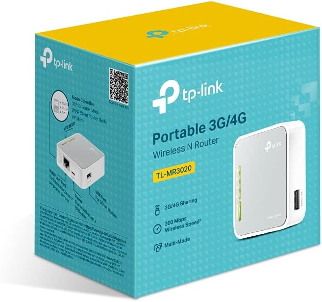 TP-Link 150 Mbps Portable 3G/4G Wi-Fi Travel Router (Support 3G/4G Router Mode/Access Point Mode/Client Mode, No Configuration Required, UK Plug (Archer MR3020