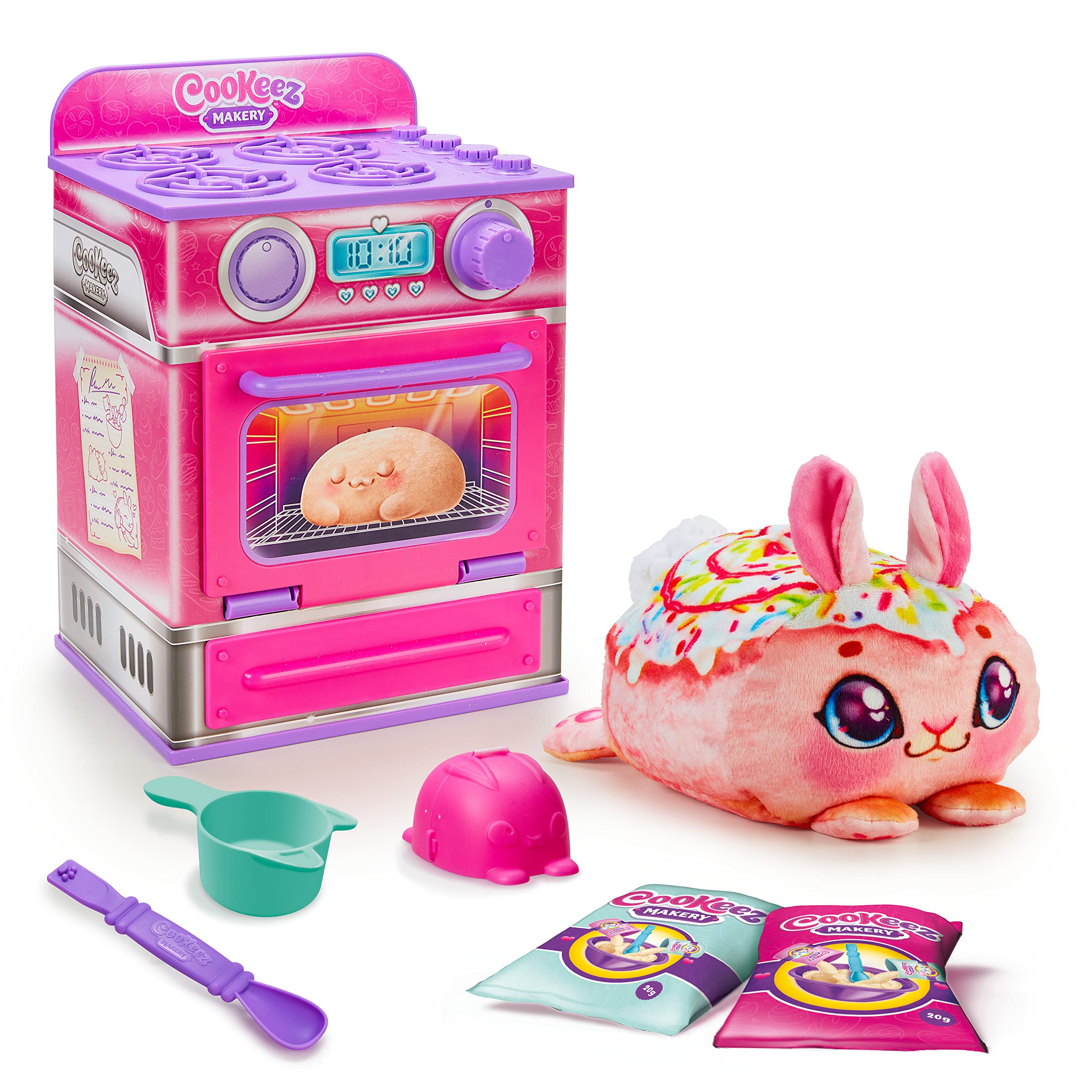 Cookeez Makery Cinnamon Treatz Oven, Mix & Make a plush best friend! Place your Dough In The Oven And Be Amazed When A Warm, Scented, Interactive, Plush Friend Comes Out!