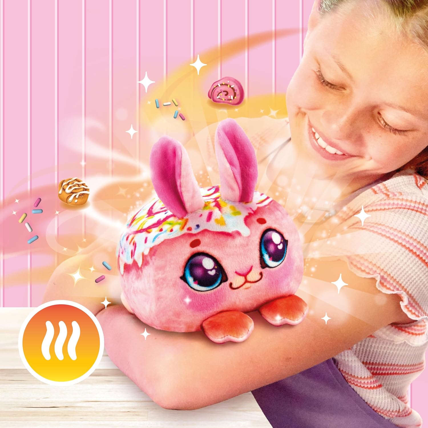 Cookeez Makery Cinnamon Treatz Oven, Mix & Make a plush best friend! Place your Dough In The Oven And Be Amazed When A Warm, Scented, Interactive, Plush Friend Comes Out!