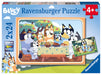 Ravensburger Bluey Jigsaw Puzzles for Kids Age 3 Years Up - 2x 24 Pieces - Gifts for Toddlers, Black
