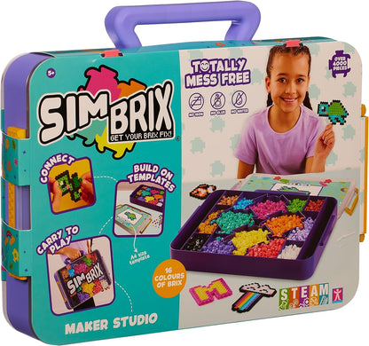 Simbrix Connect & Wow Simbrix Maker Studio con más de 4000 Brix Actividad Creativa STEAM Arts and Crafts Juguetes niñas a partir de 5 años, toys_games, multicolor, Medium (Character Options LTD 08003)