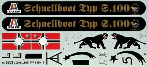 Tamiya ITA5603 SCHNELLBOOT TYPE 100 Model kit, All Grey